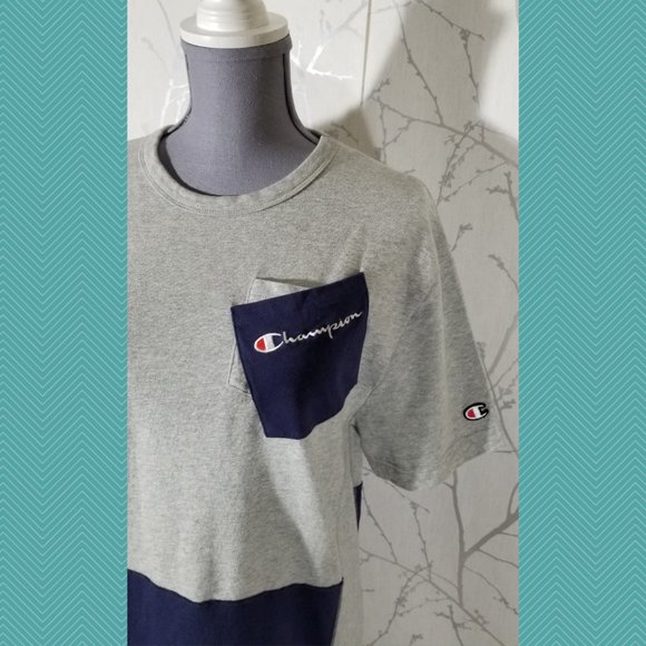 Champion Colorblock Reverse Weave Spellout T-Shirt - Picture 2 of 4